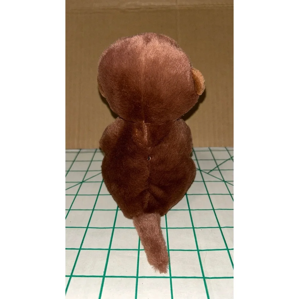 Ty Beanie Boos Mitch Otter Brown Cream Plush Glitter Gold Eyes 6 inch 2022 As-Is